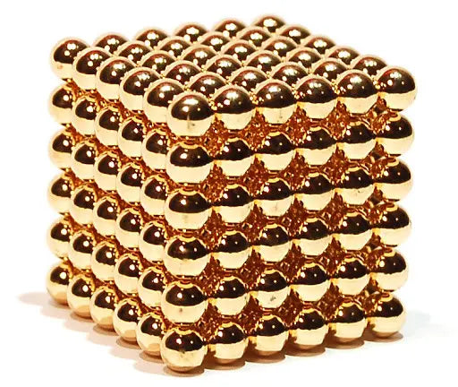 Головоломка Неокуб золотой NeoCube в боксе 216 шариков металлический 5 мм