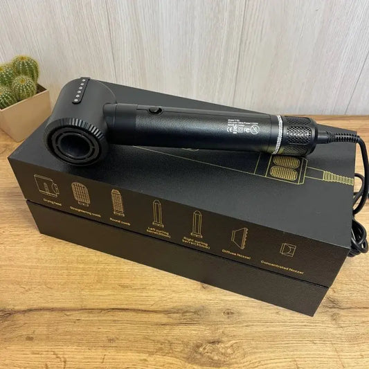 Фен-стайлер для волос 7 в 1 черный