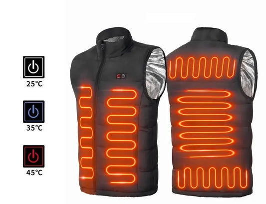 Жилетка с USB подогревом, 9 зон обогрева 3XL