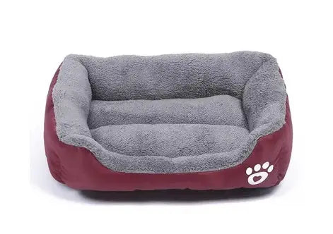Лежанка - пуфик для кошек и собак Красная S(40*25)