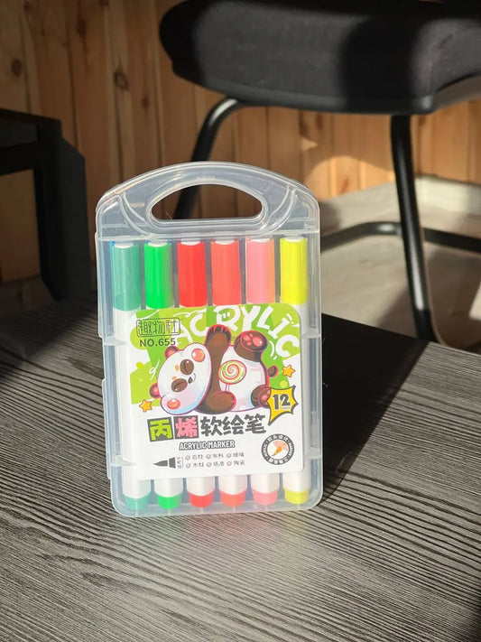 Акварельные маркеры 12 цветов Water Brush