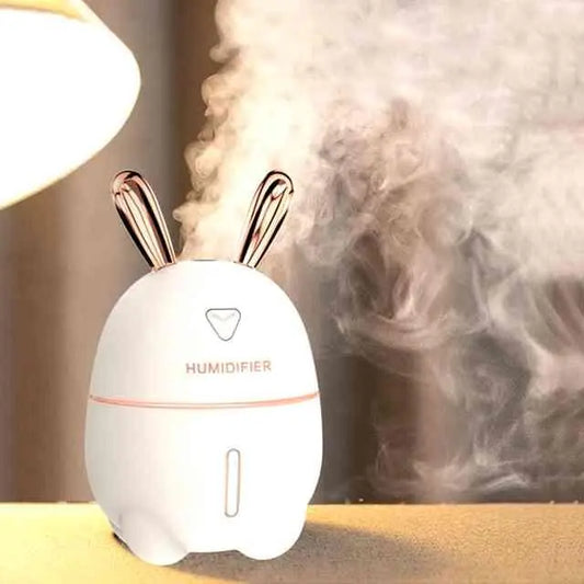 Увлажнитель воздуха Ультразвуковой с LED- подсветкой 7 цветов питание USB Зайка Ночник-увлажнитель 300мл