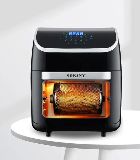 Аэрофритюрница аэрогриль электрический на 14 литров SOKANY с защитой от перегрева