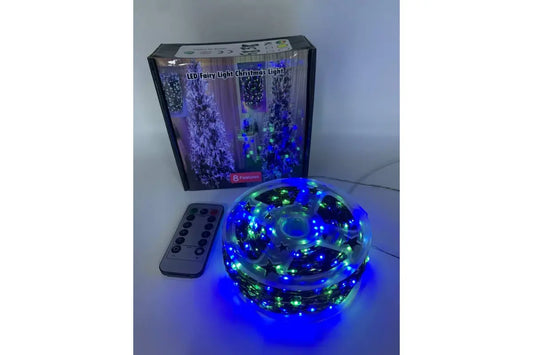 Гирлянда Роса 200 м МУЛЬТИК – зеленая нить, пульт, 8 режимов