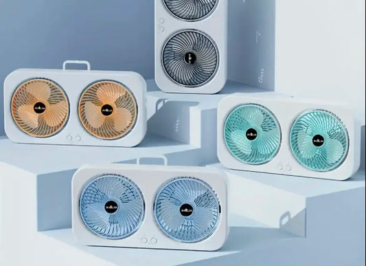 Компактный настольный вентилятор с двойным потоком воздуха и циркуляцией воздуха AND LY-879