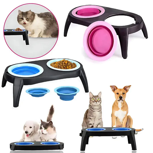 Миска Pet Bowl Set двойная на сложной подставке для собак и кошек