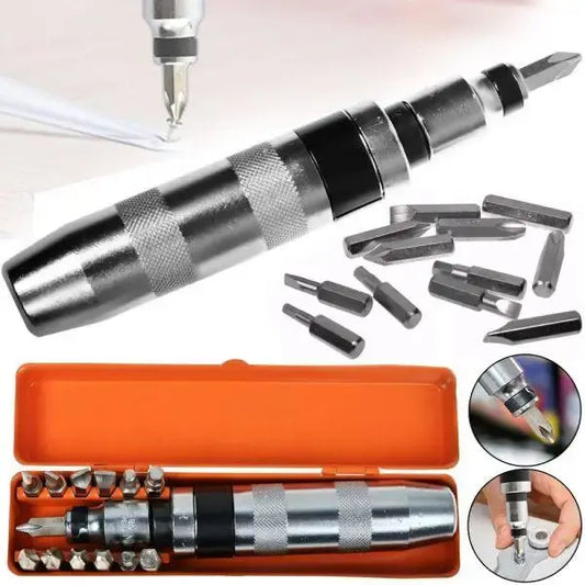 Набор ударных отверток 14 предметов с переходником и битами, ударно-поворотная отвертка 1/2"