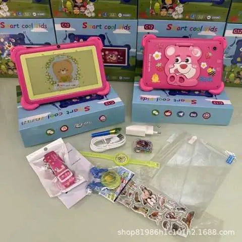 Планшет Smart Cool Kids C12 для детей, 8 ГБ ОЗУ, 256 ГБ ПЗУ, Android, 7 дюймов розовый