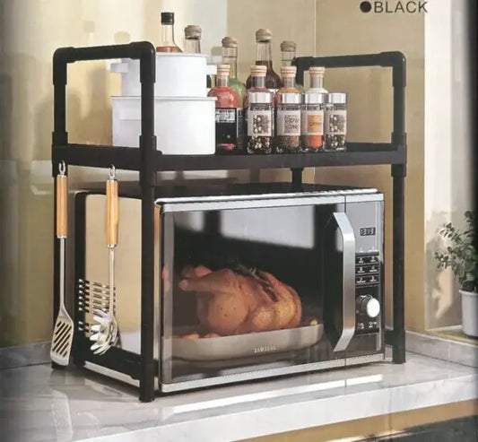 Полка-стеллаж для кухонной утвари с крючками YH-6616-1 Универсальная полка для кухни 48х26х49 см