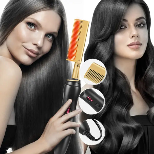 Расческа Grand XL-210 для выпрямления волос 2 в 1, электрическая щетка