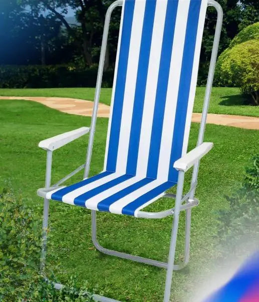 Стул STD-03 полосатый, складной, металл+ткань В760*Ш500*Д510мм