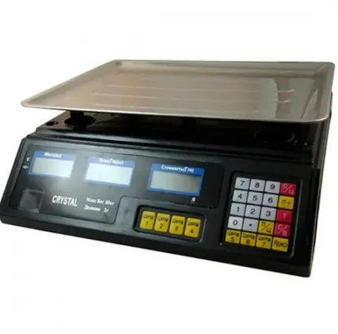 Торговые электровесы со счетчиком цены Crystal CR 50 kg 6v (2gm)