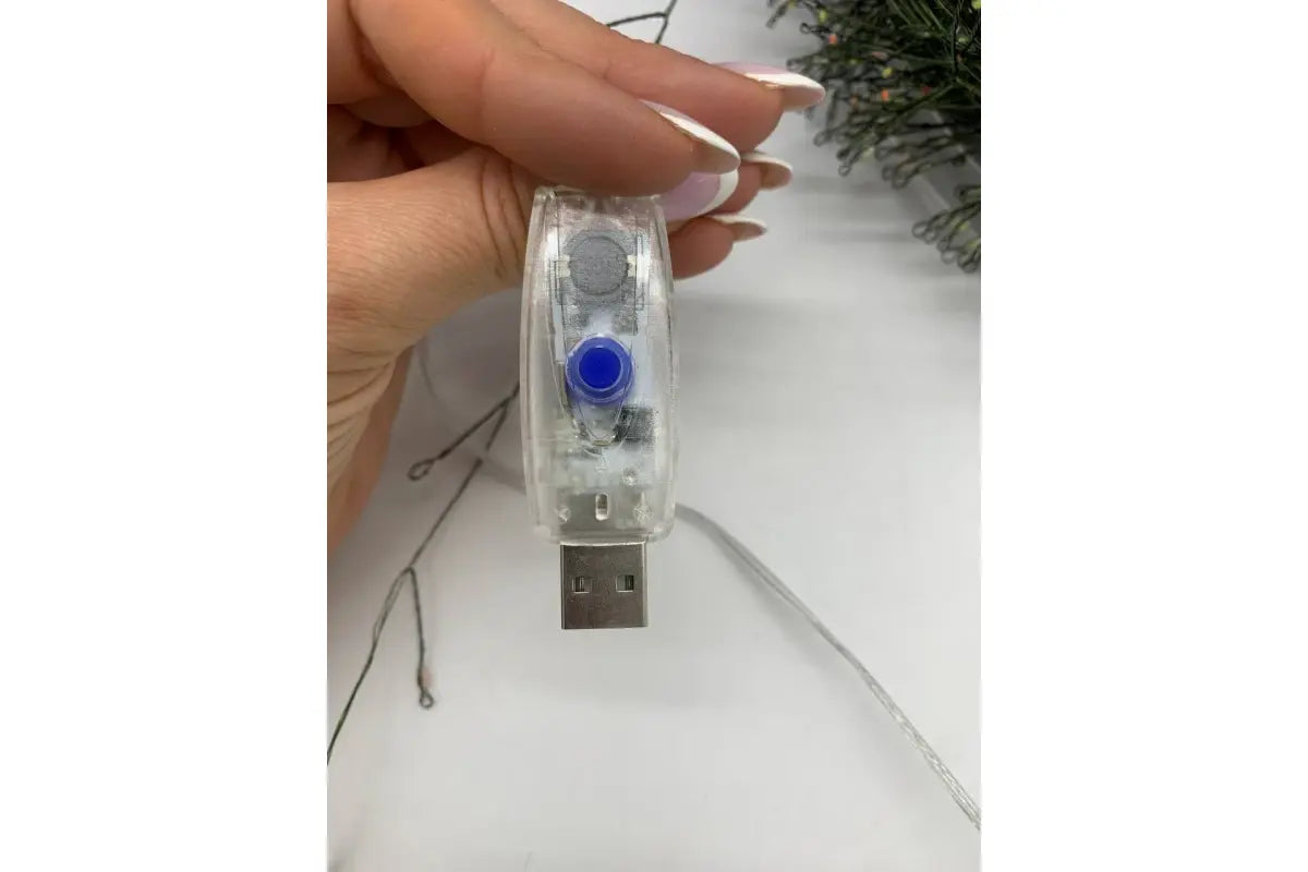 Гирлянда Роса на катушке фейерверк - мишура от USB, 20м, 600LED + пульт Мультик
