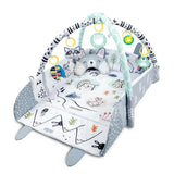 Детский коврик с мягкими бортиками Зайчик, подушкой, развивающий кокон