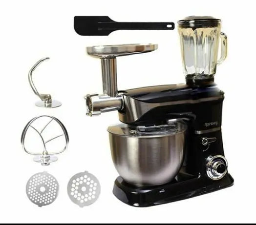 Кухонный комбайн 3 в 1 Rainberg RB-8080 Тестомес / Мясорубка / Блендер/ Планетарный миксер 4200В