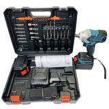 Аккумуляторный бесщеточный гайковерт на 2 аккумулятора с набором инструментов 1135-4