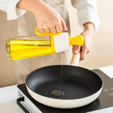 Стеклянный дозатор оливкового масла с щеткой 630мл  2 в 1, силиконовая капельница для измерения бутылки для приготовления пищи и щетка для ...