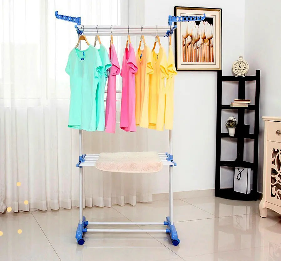 Сушилка для вещей Складная сушилка для белья Garment Rack With Wheels