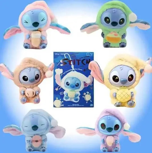 Мягкая коллекционная игрушка-сюрприз брелок Стич/Stitch Labubu 15см (цвет и вид случайный)