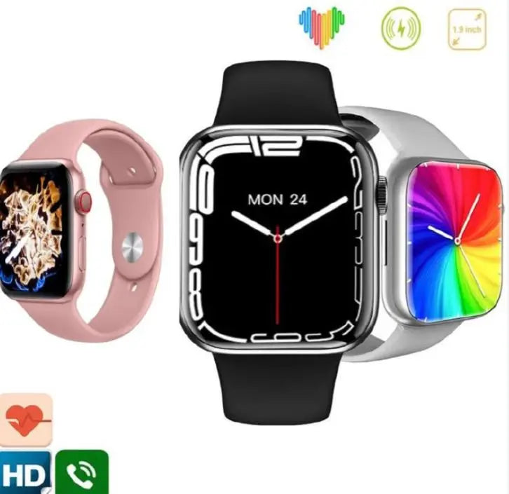 черный Умные смарт-часы Smart Watch M7 Pro Max 45mm электронные наручные смарт часы с функцией звонка