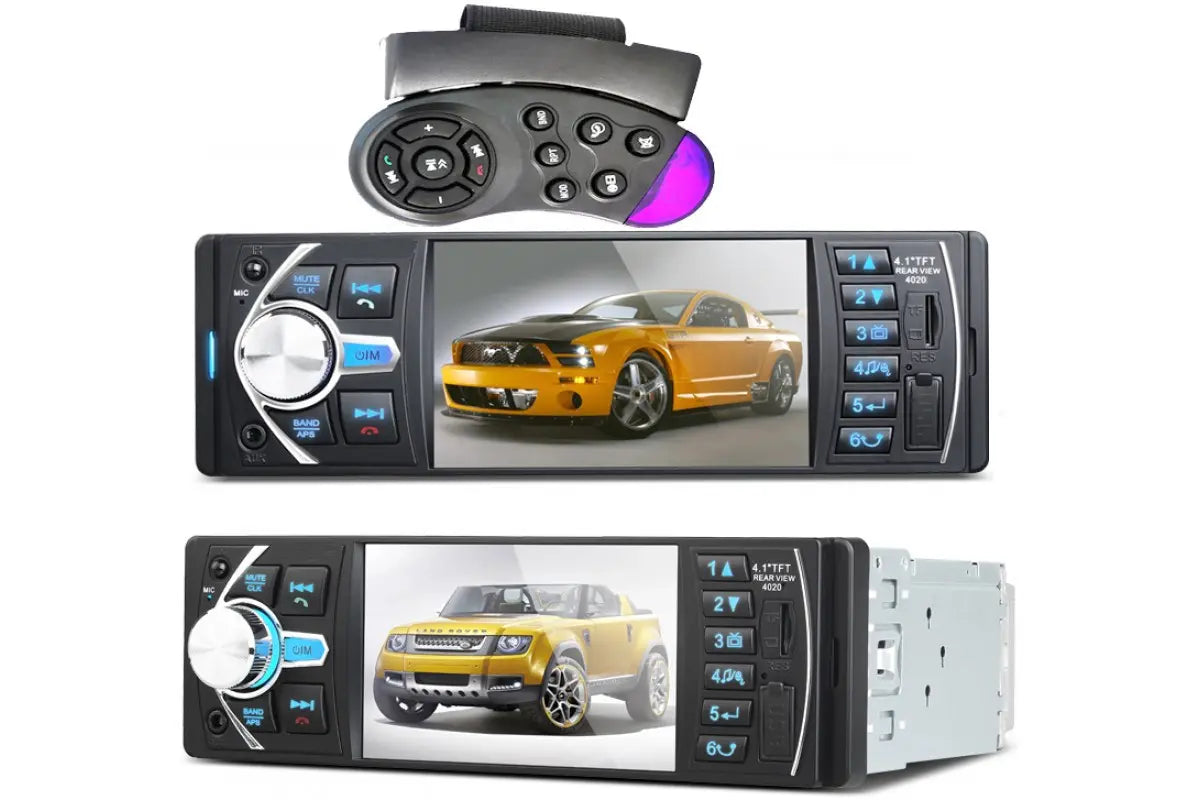 Автомобильная Bluetooth магнитола PI 4023 BT с пультом на руль и большим экраном