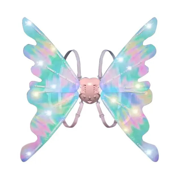 Светодиодные крылья феи-бабочки, двигающиеся с подсветкой и мелодиями на ремешках для девочки Wings of Fairy 848