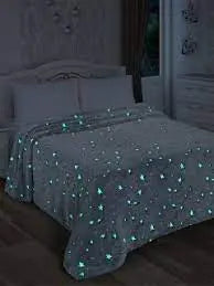 Серый Детский плед-покрывало светящийся в темноте Magic Blanket 150*200