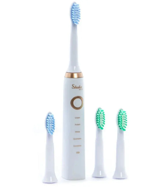 Электрическая зубная щетка Shuke SK-601 аккумуляторная ультразвуковая щетка для зубов 3 насадки