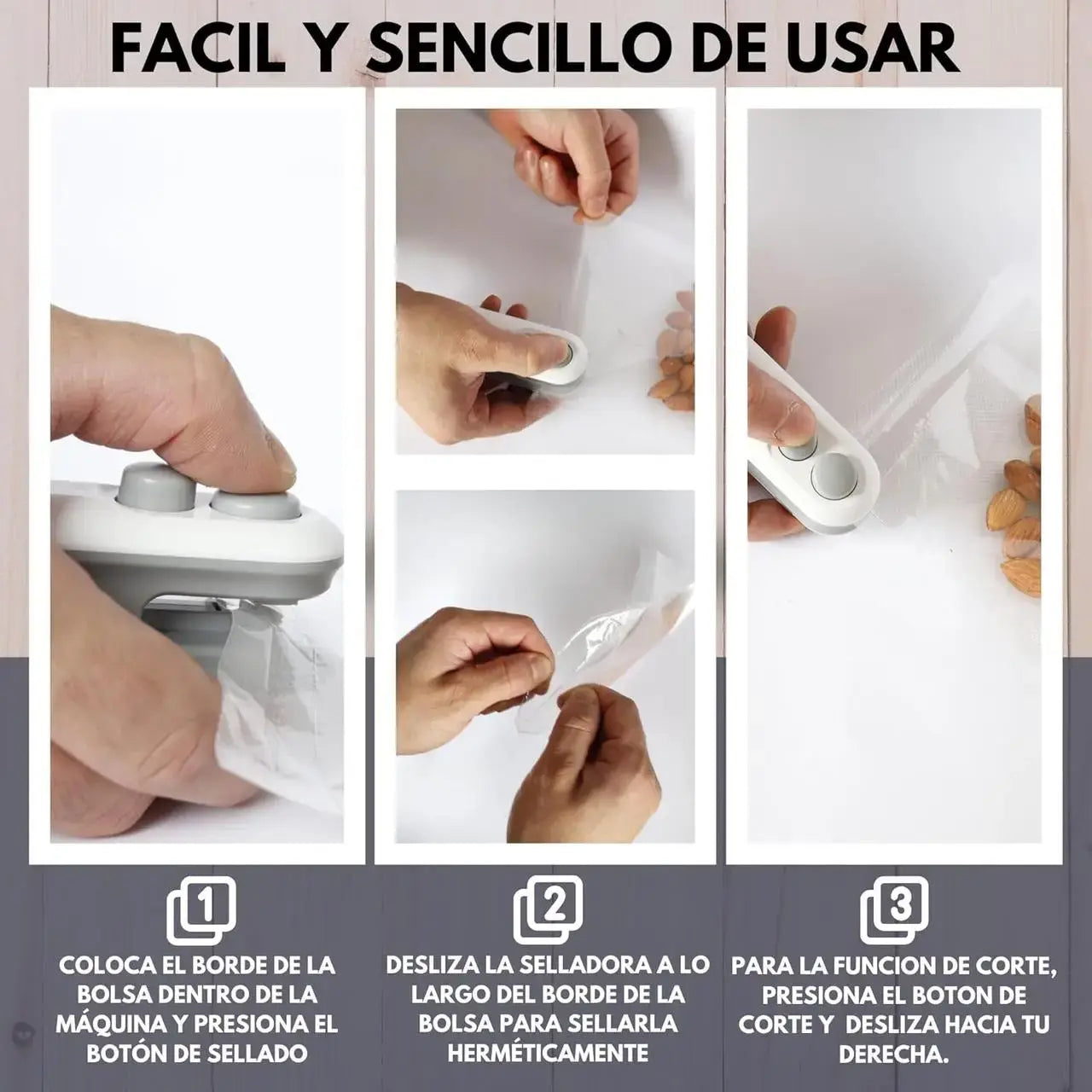 Универсальный мини-вакууматор пластиковых пакетов для консервирования продуктов питания