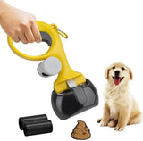 Автоматический совок для уборки Pooper Scooper 25 x 11 x 9 см / Щипцы для уборки с карабином и мешками в комплекте