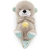 голубая Дыхающая плюшевая игрушка выдра со светом и звуком