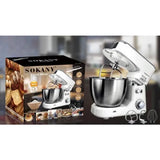 Кухонный комбайн тестомес миксер 3 в 1 на 6 скоростей Sokany SC-209 Multy 800 Вт