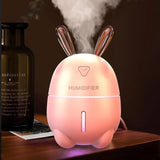 Увлажнитель воздуха Ультразвуковой с LED- подсветкой 7 цветов питание USB Зайка Ночник-увлажнитель 300мл