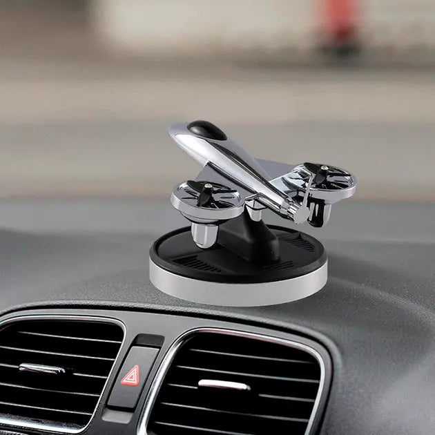 Ароматизатор на солнечных батареях в машину Самолет истребитель с турбинами