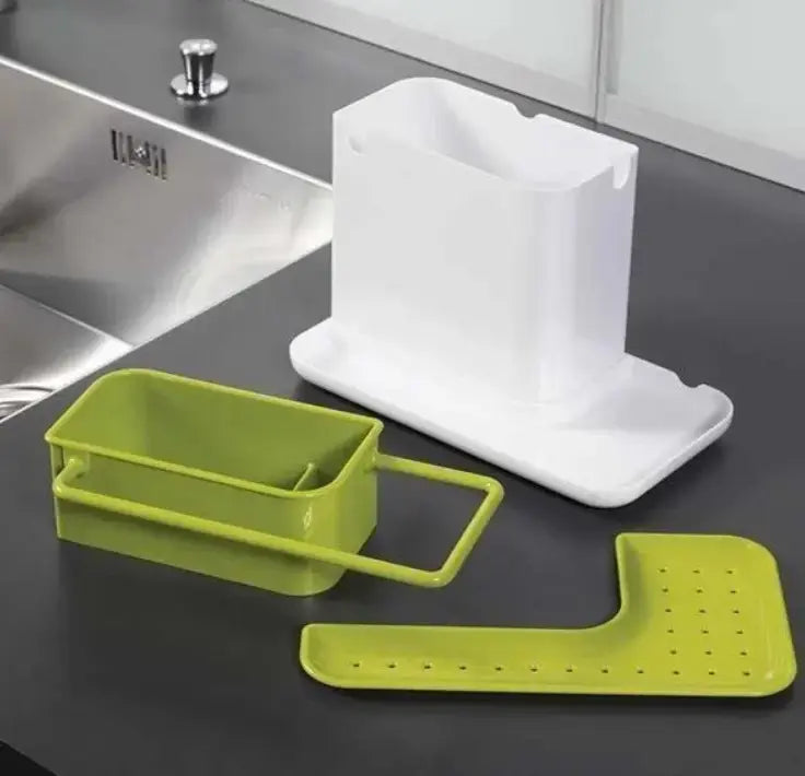 Универсальный органайзер для кухни на раковину 3 в 1 DAILY USE, для щеток, губок, мыла и полотенец