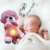 коричневый Дыхающая плюшевая игрушка выдра со светом и звуком