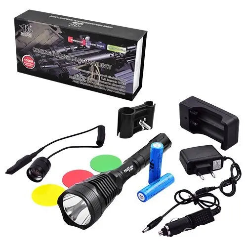 Светодиодный фонарь BL-2800-T6 50000W, тактический фонарь, фонарь с кнопкой