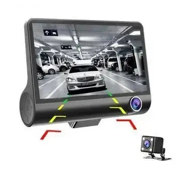Автомобильный регистратор 1080P FHD ЖК-экран 3 камера заднего вида обзор 170