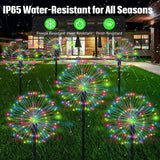 Садовые светильники "Салют" на солнечной батарее / уличный декор (SFK-41) для сада и двора, 2 шт