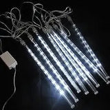 Гирлянда сосульки прозрачный шнур 8 шт, 50 см, белые