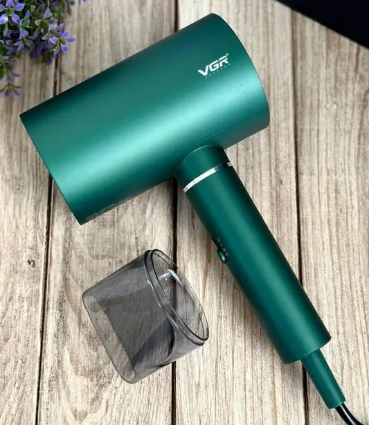 Профессиональный фен для волос VGR V-431 мощностью 1600-1800 Вт зеленого цвета