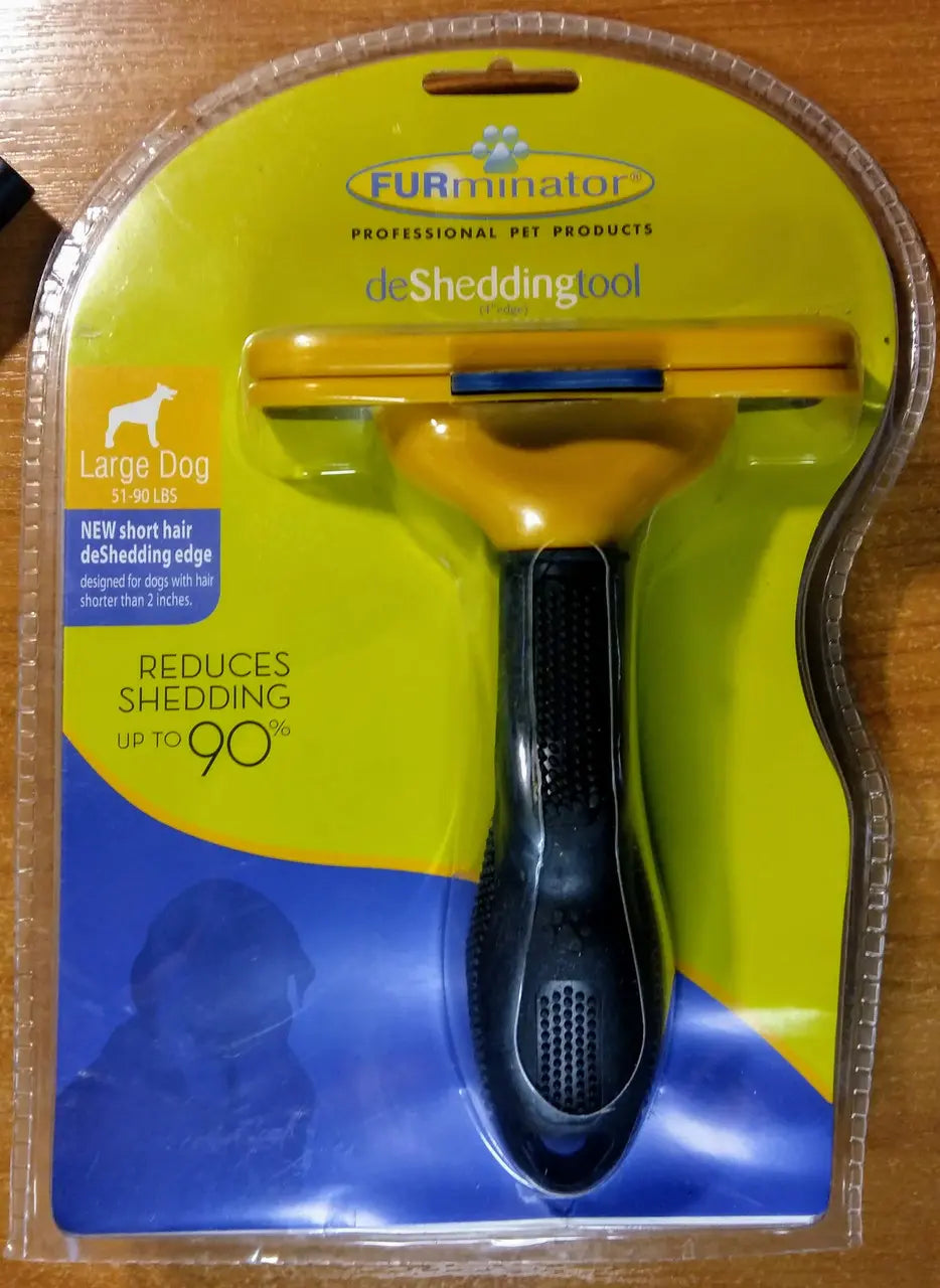 Фурминатор для длинношерстных собак и кошек с кнопкой Furminator Short Hair Large 10 см