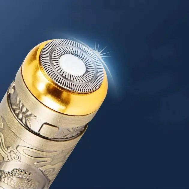 Аккумуляторная мини бритва металлическая дорожная USB электробритва роторная беспроводная Mini Shaver Alstow NS-701