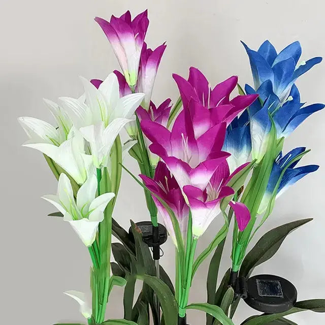 Уличный Садовый фонарь на солнечной батарее Лилия 74 см