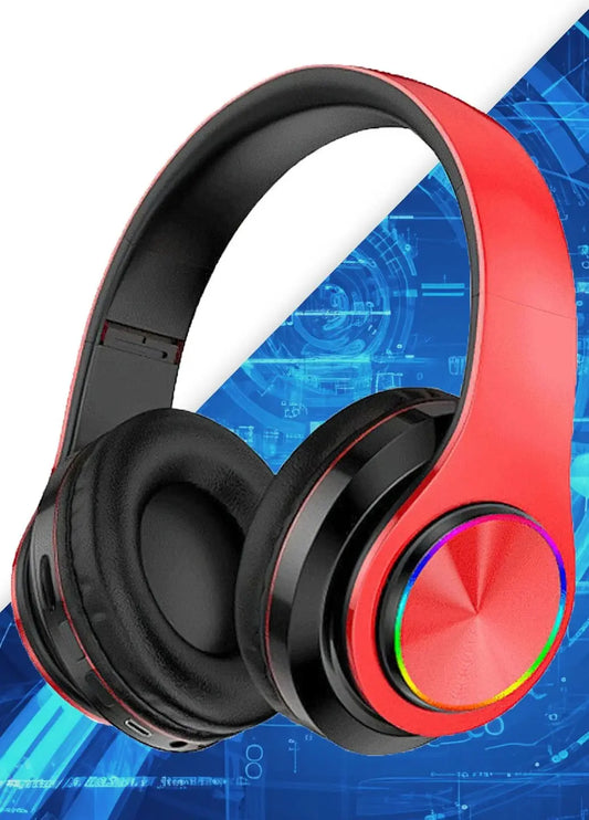 Беспроводные наушники B39, с микрофоном / Накладные bluetooth наушники с подсветкой