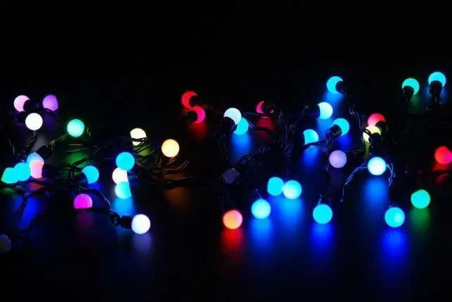 Гирлянда матовый шарик 28LED 5м (флеш) 10мм, Новогодняя бахрама, Светодиодная гирлянда, Уличная гирлянда