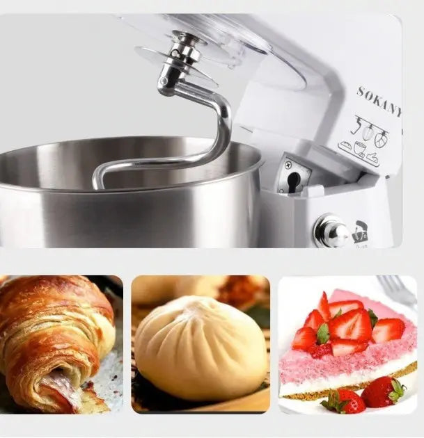 Кухонный комбайн тестомес миксер 3 в 1 на 6 скоростей Sokany SC-209 Multy 800 Вт