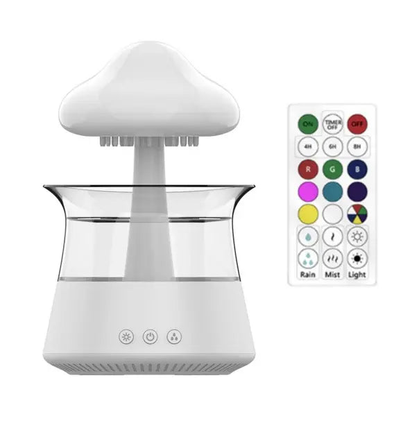 Атмосферный ультразвуковой увлажнитель воздуха гриб Rainfall с эффектом дождя. Ночник увлажнитель воздуха Doctor-101 с подсветкой