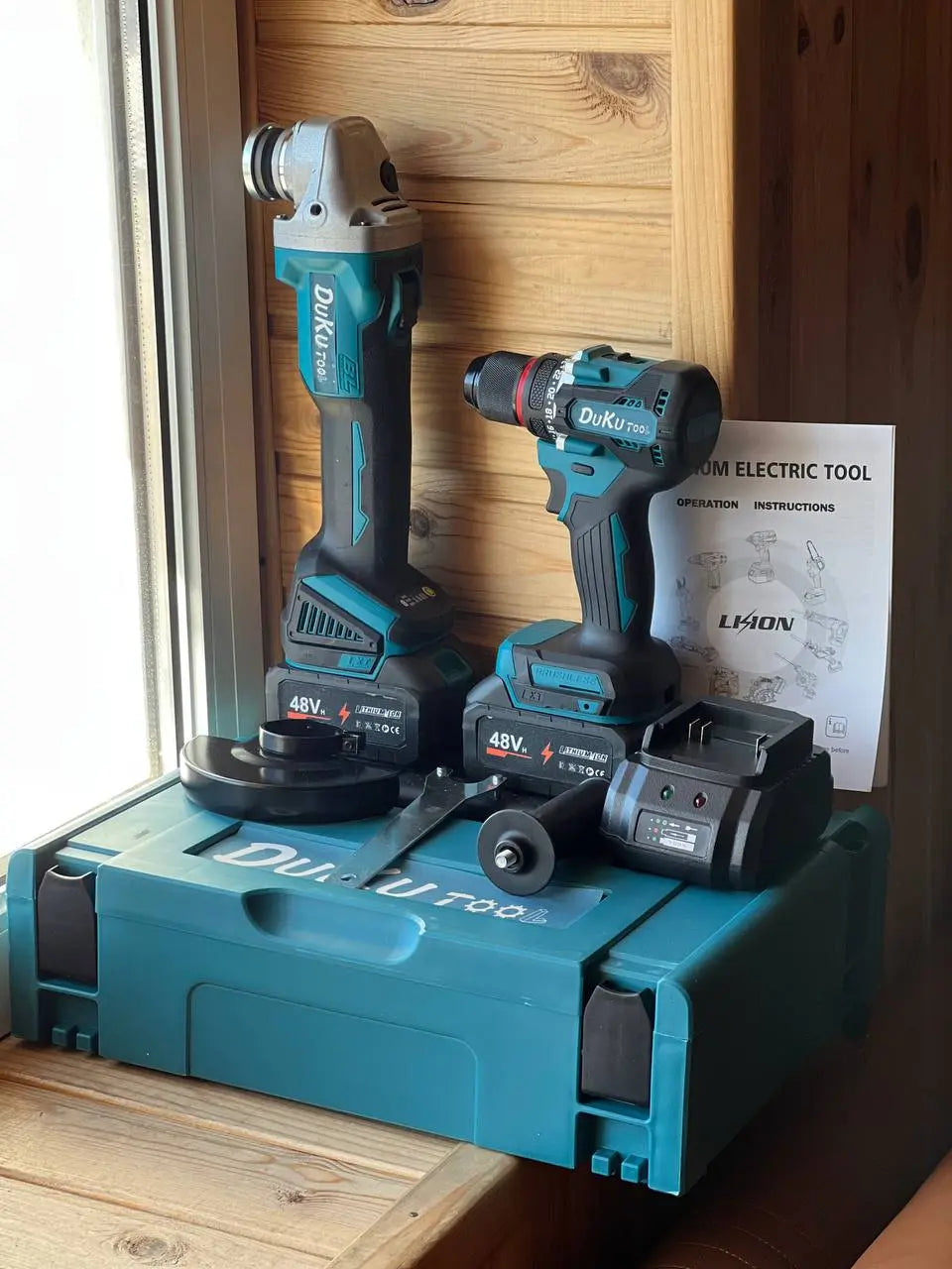 Бесщеточный комплект 2 в 1 ударный шуруповерт DTW 488 и болгарка DGA506 PRO