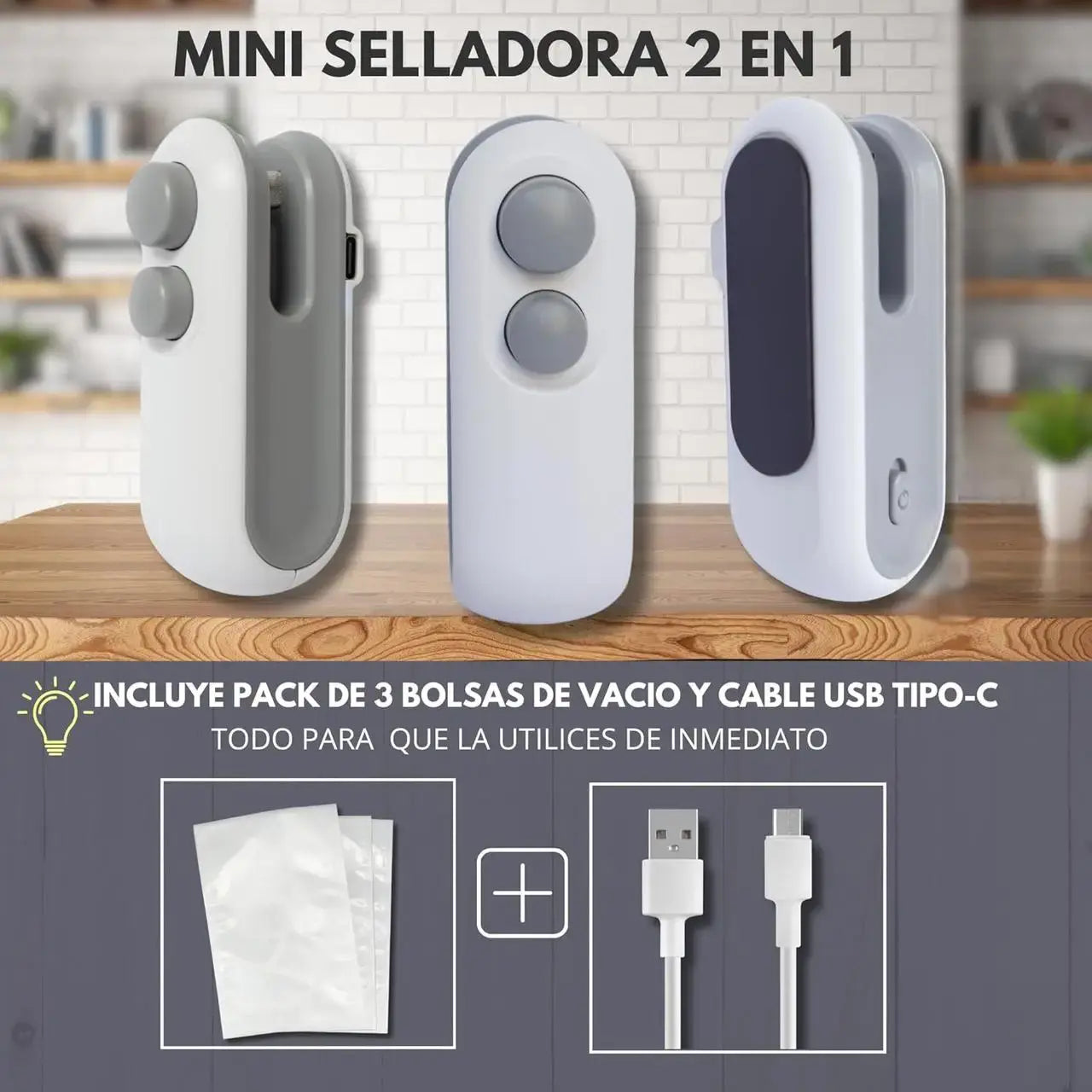 Универсальный мини-вакууматор пластиковых пакетов для консервирования продуктов питания